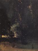 James Abbott McNeil Whistler Nocturne in Black and Gold:The Falling Rocket Spain oil painting artist